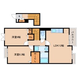 畠田駅 徒歩12分 2階の物件間取画像